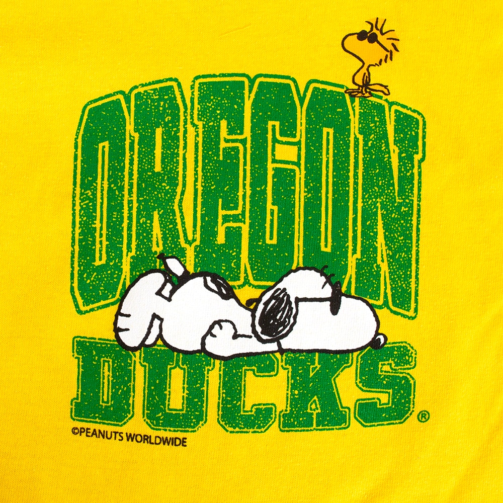 Peanuts, Third Street, Yellow, Crew Neck, Cotton, Kids, Infant, Snoopy, Woodstock, T-Shirt, 843206